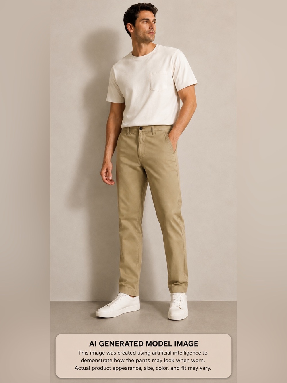 LK - Life Well Made Men's Tan Chinos Pants Straight Leg